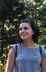 Violeta on a hiking trail in Innsbruck